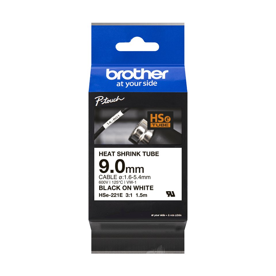 Cinta P/ROTU Termoc Brother 9MM BLANCO/NEGRO