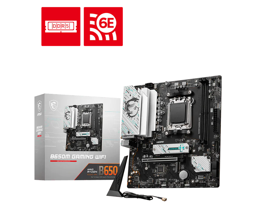 MB MSI AM5 B650M Gaming Wifi DDR5 BOX M-ATX