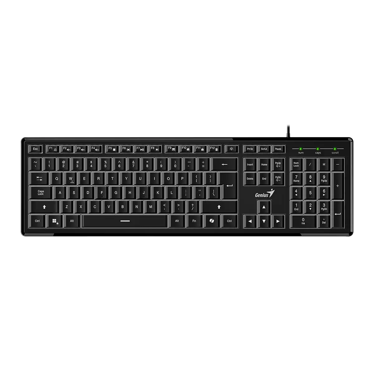Teclado Genius Slimstar 820 USB Black Retroilumina