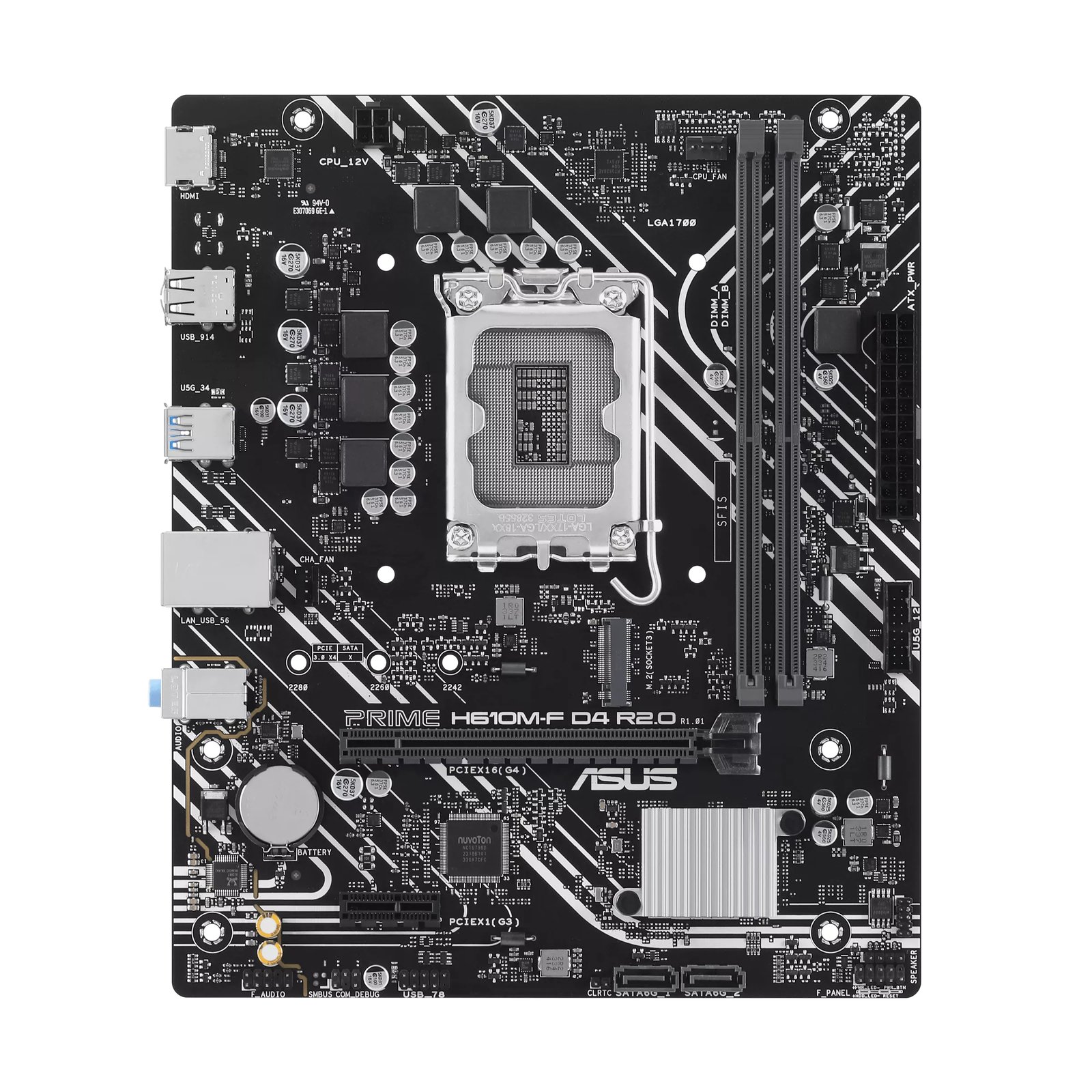 MB Asus S1700 Prime H610M-F D4 R2.0 DDR4 BOX M-ATX