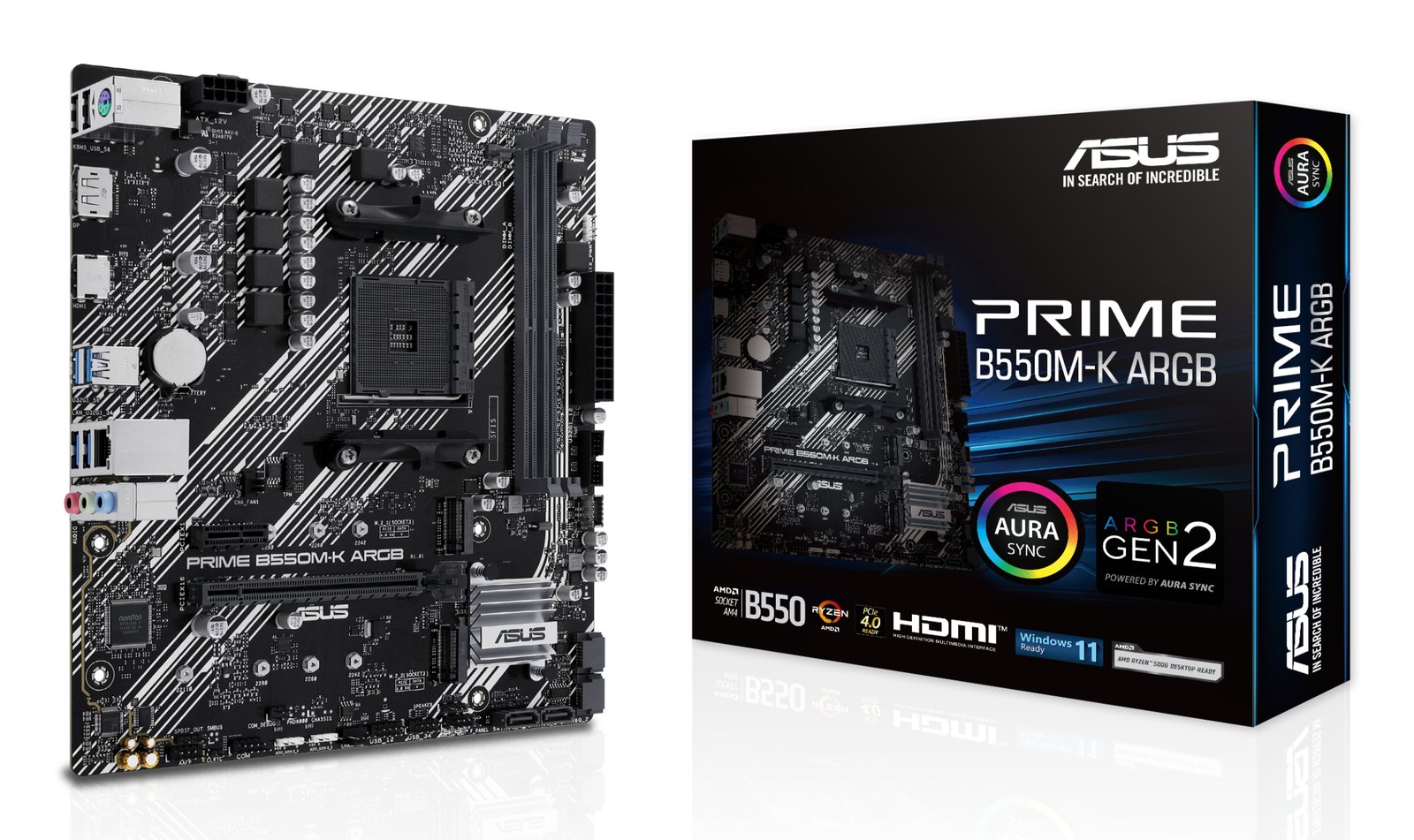 MB Asus AM4 Prime B550M-K Argb DDR4 BOX M-ATX