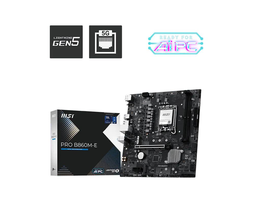 MB MSI S1851 PRO B860M-E DDR5 BOX M-ATX