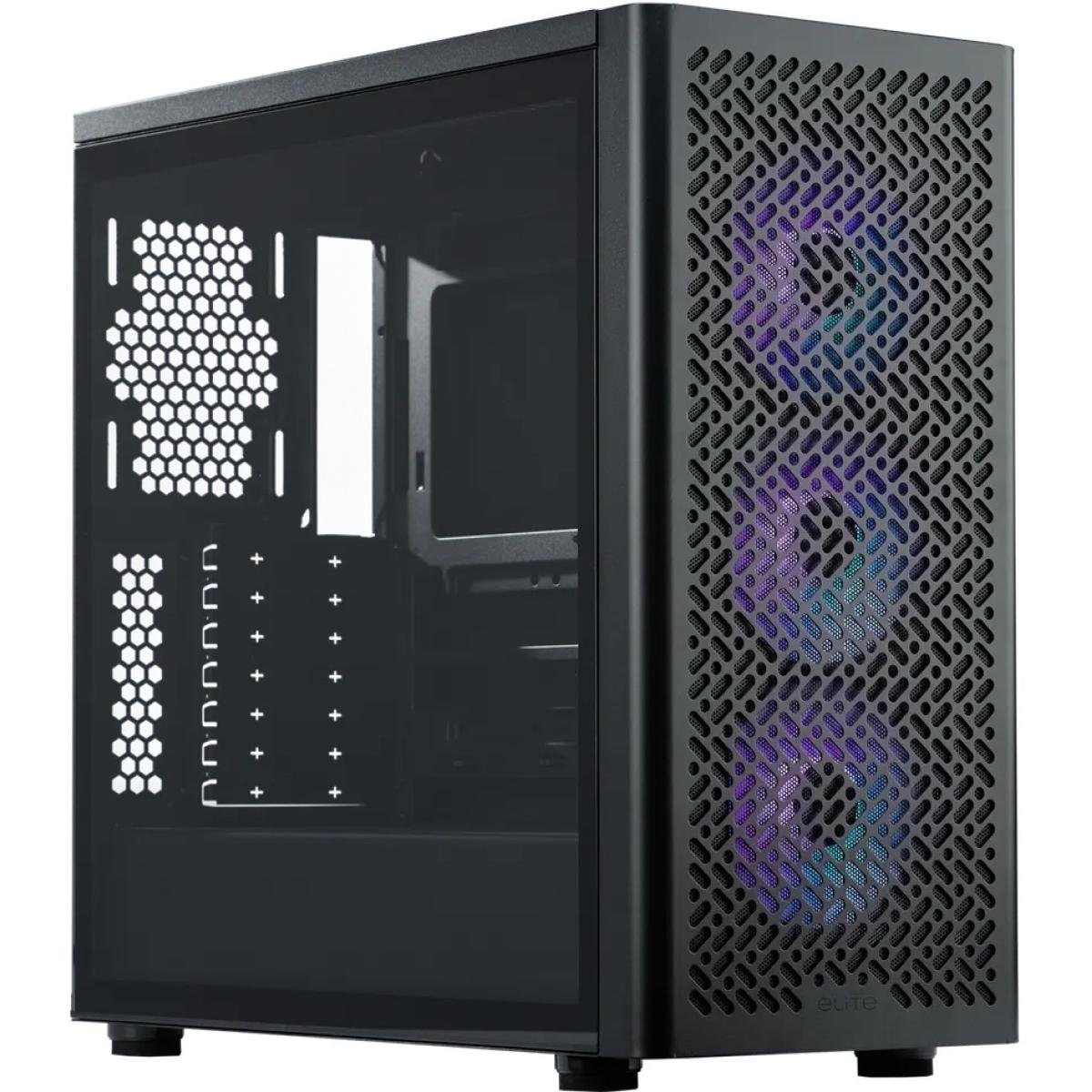 GAB Cooler Master Elite 502 3*FAN Argb ATX BK