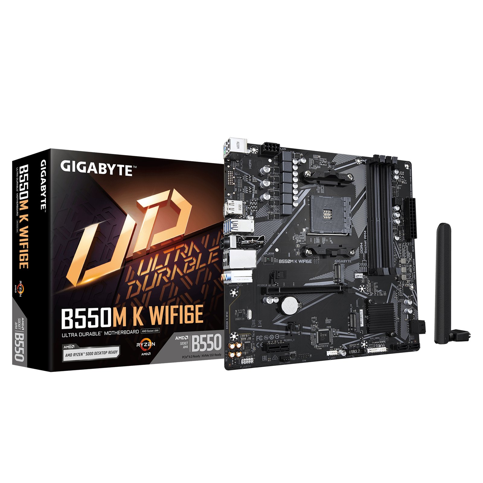 MB Gigabyte AM4 B550M K WF6E DDR4 BOX M-ATX