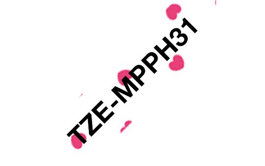 Cinta P/ROTU Brother TZEMPPH31 12MM Corazon Rosa