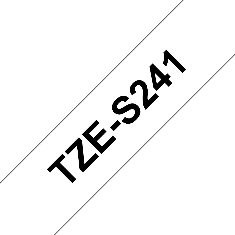 Cinta P/ROTU Brother TZES241 18MM Adhe EXT NEG/BLA