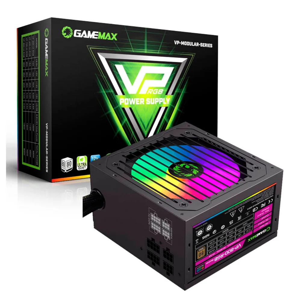 Fuente 800W Gamemax 80 Plus Bronze VP-800