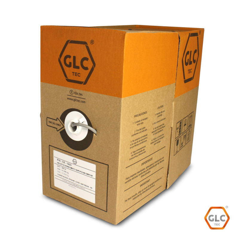 Cable UTP CAT.6 305MTS GLC MAX Interior Gris
