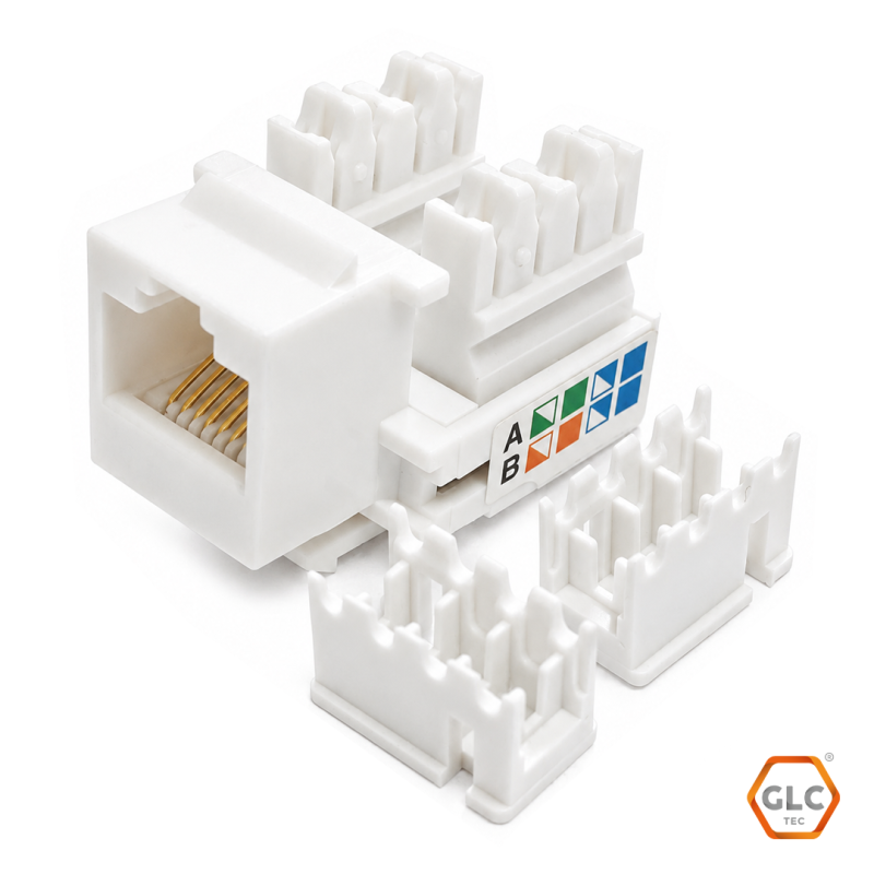 Jack RJ45 Hembra CAT.6 GLC 110 IDC A/B Blanco